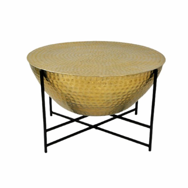 Βοηθητικό Τραπέζι DKD Home Decor Μαύρο Χρυσό Χάλυβας (72 x 72 x 44.5 cm)