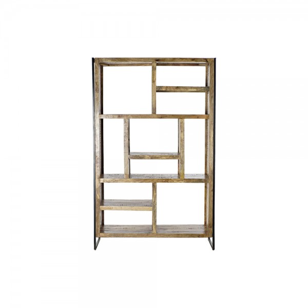 Ράφια DKD Home Decor Φυσικό Μαύρο Χάλυβας Ξύλο από Μάνγκο (114 x 35 x 180 cm)