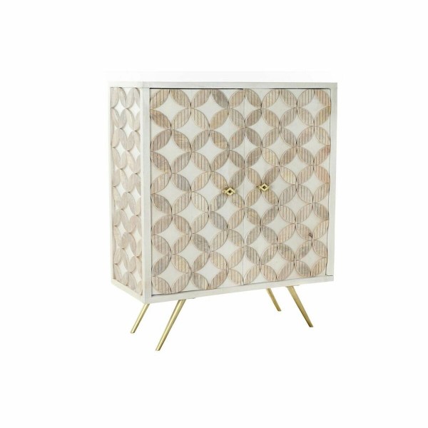 Σκευοθήκη DKD Home Decor Λευκό Χρυσό Ορείχαλκος Ξύλο από Μάνγκο (93 x 41 x 114,5 cm)