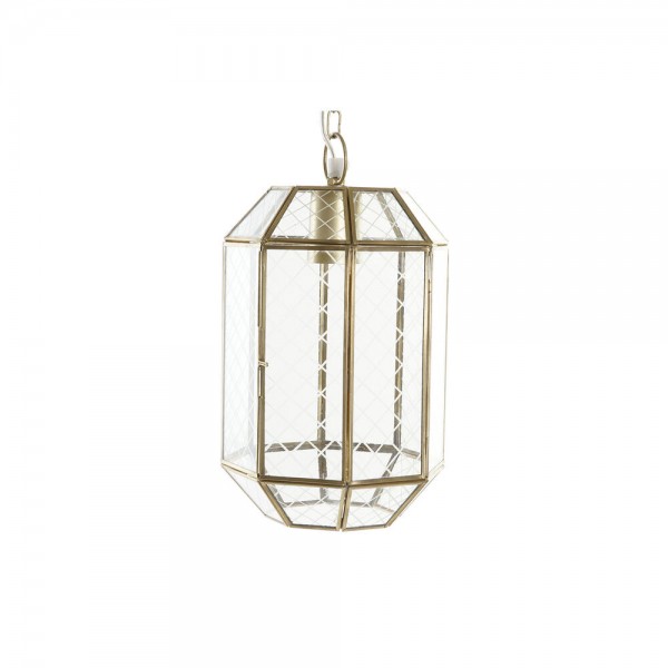 Φωτιστικό Οροφής DKD Home Decor Κρυστάλλινο Ορείχαλκος 220 V Χρυσό 50 W (16 x 16 x 27 cm)