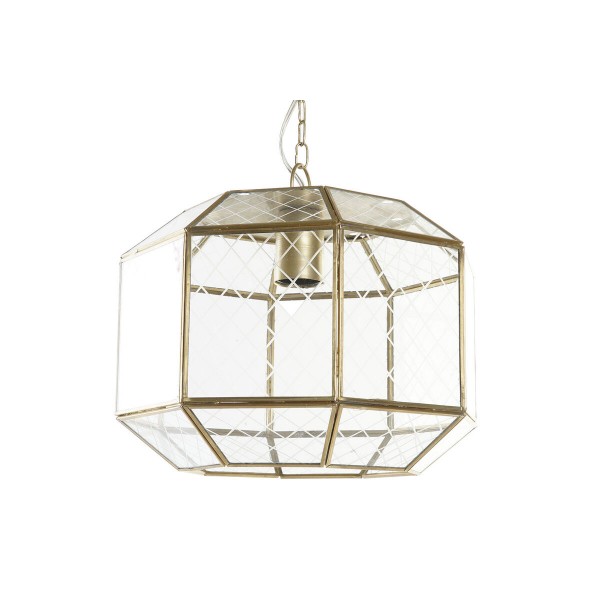 Φωτιστικό Οροφής DKD Home Decor Κρυστάλλινο Χρυσό Ορείχαλκος 50 W (30 x 30 x 22 cm)