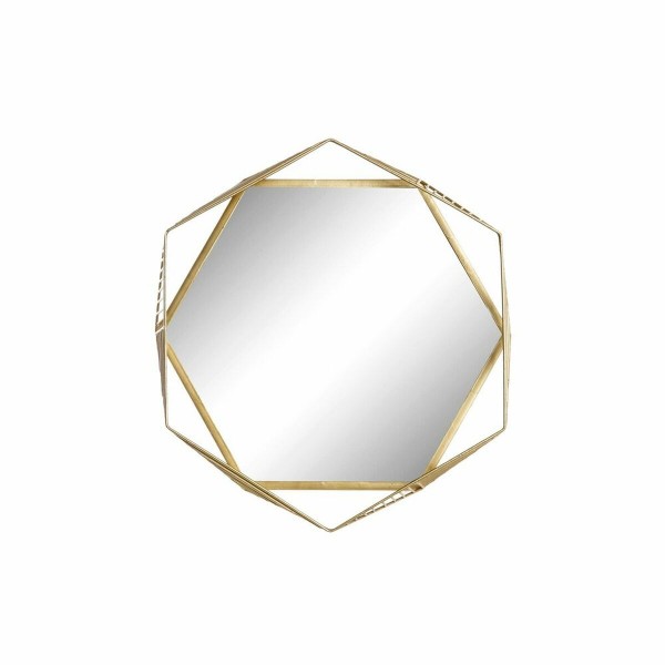 Τοίχο καθρέφτη DKD Home Decor Κρυστάλλινο Χρυσό Σίδερο (54 x 5 x 47 cm)