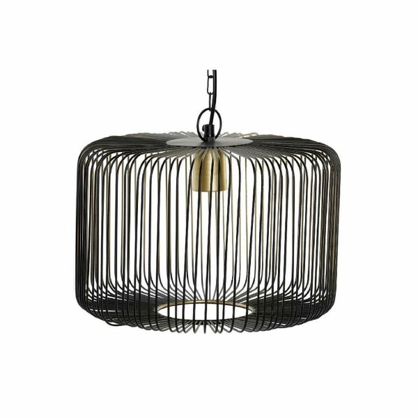 Φωτιστικό Οροφής DKD Home Decor Μαύρο Μέταλλο 220 V Χρυσό 50 W (33 x 33 x 21 cm)