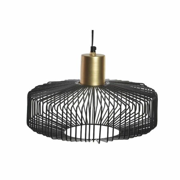 Φωτιστικό Οροφής DKD Home Decor Μαύρο Μέταλλο 25W Χρυσό (35 x 35 x 21 cm)