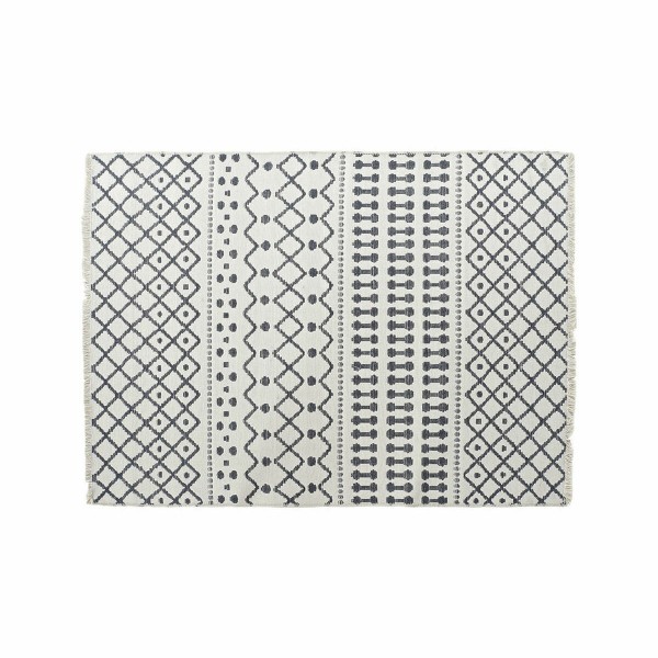 Χαλί DKD Home Decor Λευκό πολυεστέρας βαμβάκι Gris Oscuro (120 x 180 x 1 cm)