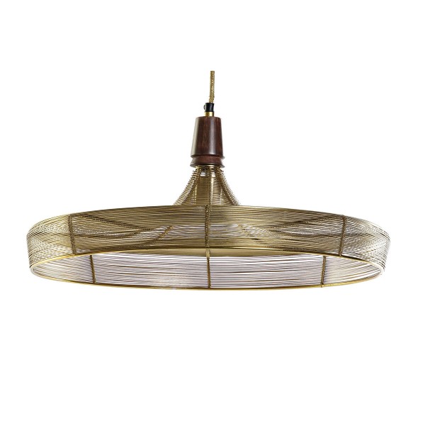 Φωτιστικό Οροφής DKD Home Decor Χρυσό Μέταλλο Ξύλο από Μάνγκο 50 W (51 x 51 x 25 cm)