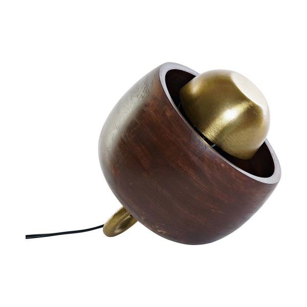 Επιτραπέζιο Φωτιστικό DKD Home Decor Χρυσό Μέταλλο Καφέ 220 V 50 W (21 x 21 x 21 cm)