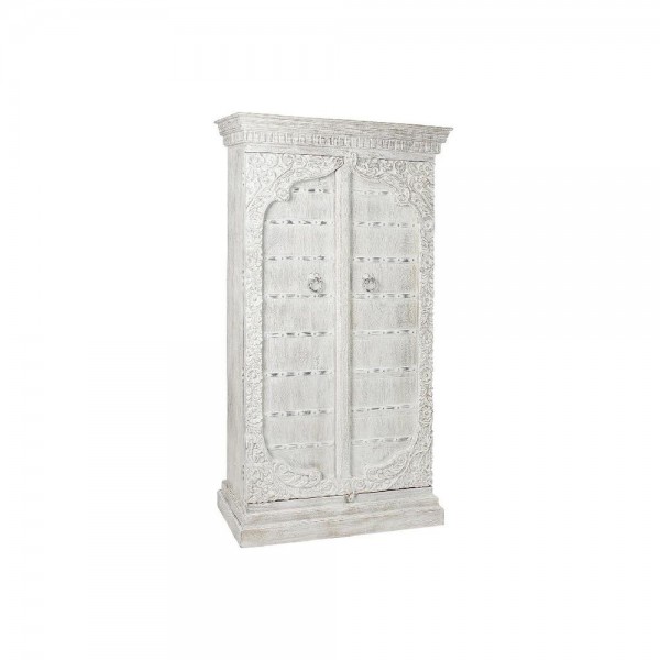 Ντουλάπι DKD Home Decor Λευκό Μέταλλο Ξύλο από Μάνγκο (100 x 43 x 190 cm)