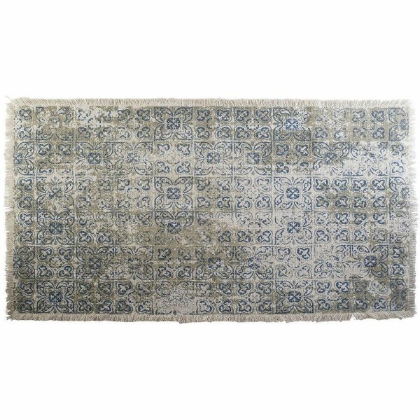 Χαλί DKD Home Decor Μπλε Μπεζ βαμβάκι Πλακάκι (120 x 180 x 1 cm)