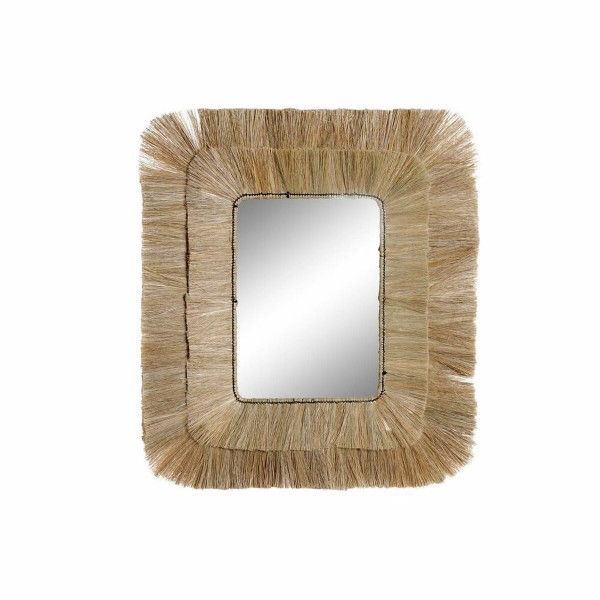 Τοίχο καθρέφτη DKD Home Decor Κρυστάλλινο Γιούτα (87 x 6 x 96 cm)