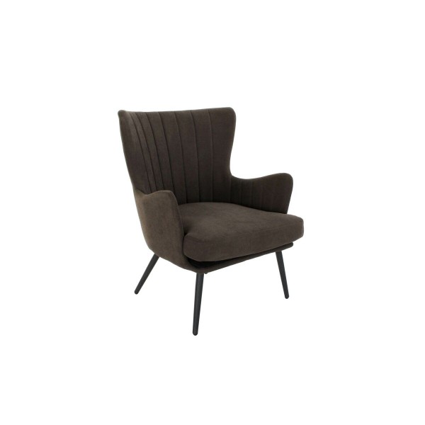 Πολυθρόνα DKD Home Decor πολυεστέρας Ξύλο MDF Gris Oscuro (60 x 57 x 88 cm)