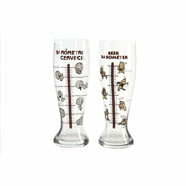 Ποτήρι Mπύρας DKD Home Decor Διαφανές Κρυστάλλινο (1,5 L) (10 x 10 x 30 cm) (2 pcs)
