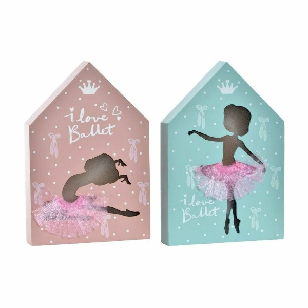 Διακόσμηση DKD Home Decor πολυεστέρας LED Ξύλο MDF (17 x 3.5 x 25 cm) (2 pcs)