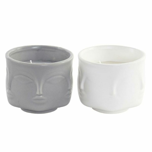 Κερί DKD Home Decor Σύγχρονη (11 x 11 x 8.5 cm) (2 pcs)