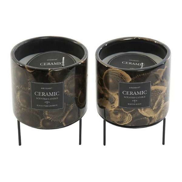 Κερί DKD Home Decor Σύγχρονη (11.5 x 11.5 x 15 cm) (2 pcs)