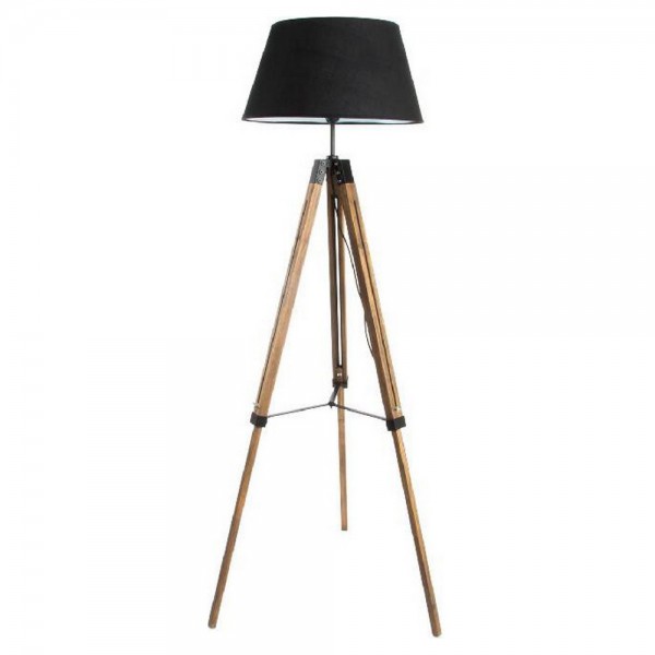 Φωτιστικό Δαπέδου DKD Home Decor Ξύλο Ύφασμα πολυεστέρας 60 W (70 x 60 x 153 cm)