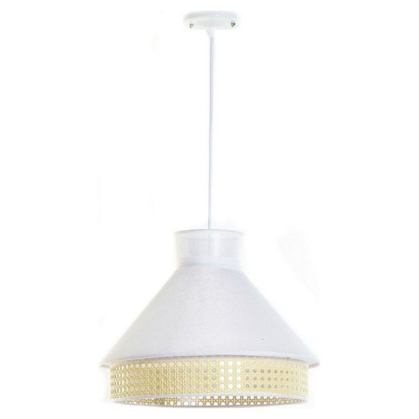 Φωτιστικό Οροφής DKD Home Decor Μέταλλο Καφέ λινό Λευκό 220 V (40 x 40 x 32 cm)