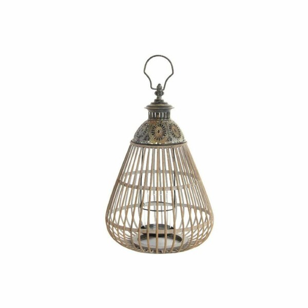Κηροπήγιο DKD Home Decor Κρυστάλλινο Μέταλλο Καφέ Διακοσμητική κανάτα (31 x 31 x 46 cm)