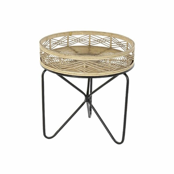 Βοηθητικό Τραπέζι DKD Home Decor Μαύρο Καφέ 50 x 50 x 52 cm