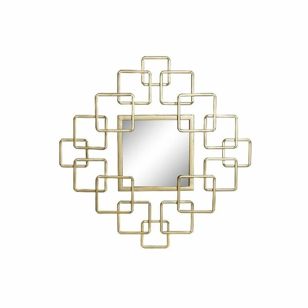 Τοίχο καθρέφτη DKD Home Decor Καθρέφτης Χρυσό Μέταλλο (40.5 x 2.5 x 40.5 cm)