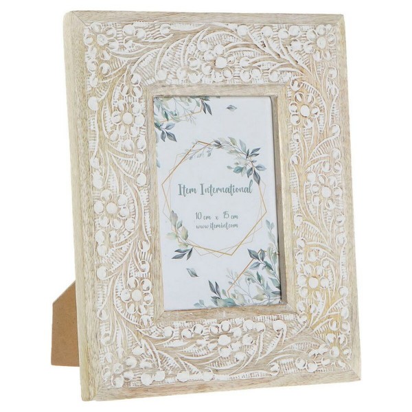 Κορνίζα DKD Home Decor Ξύλο Πλαστική ύλη Ξύλο από Μάνγκο Καφέ Ινδός 20 x 2 x 25 cm