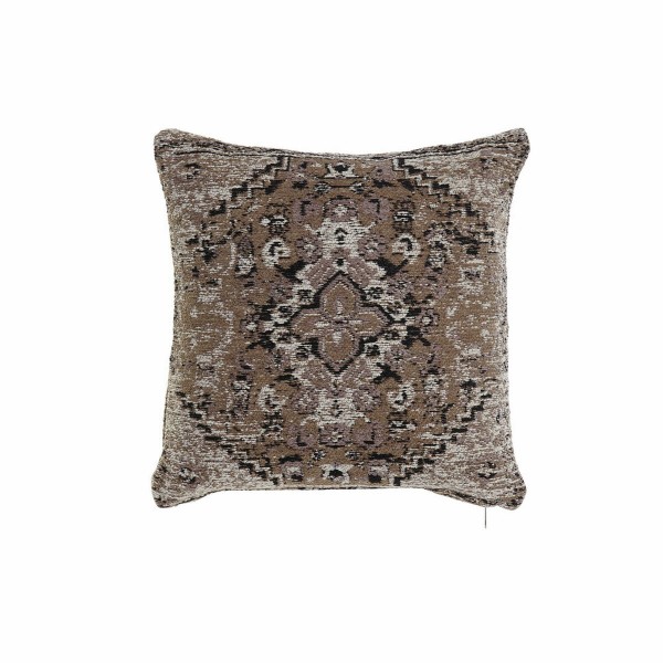 Μαξιλάρι DKD Home Decor S3027296 Μαύρο Καφέ πολυεστέρας βαμβάκι Αλουμίνιο Λευκό Άραβας (45 x 12 x 45 cm)