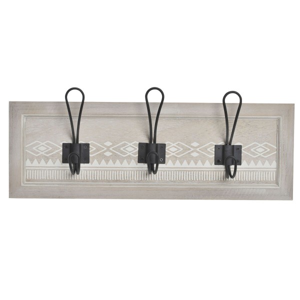 Κρεμάστρα τοίχου DKD Home Decor Μέταλλο Ξύλο Cenefa (διακοσμητικό στοιχείο) (44 x 5 x 19 cm)