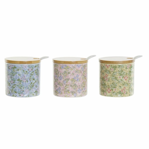 Δοχείο για Ζάχαρη DKD Home Decor Διακοσμητική κανάτα Dolomite (7.5 x 7.5 x 7.5 cm) (3 pcs)