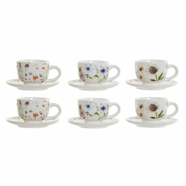 Σετ Κούπες Καφέ DKD Home Decor Μέταλλο Dolomite (6 pcs) (180 ml) (14 x 14 x 7 cm)