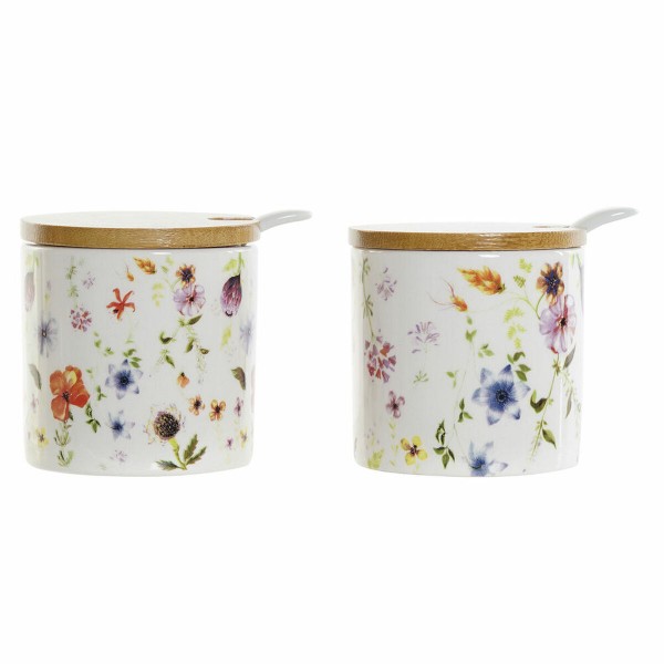 Δοχείο για Ζάχαρη DKD Home Decor Πολύχρωμο Διακοσμητική κανάτα Dolomite (7,5 x 7,5 x 7,5 cm)