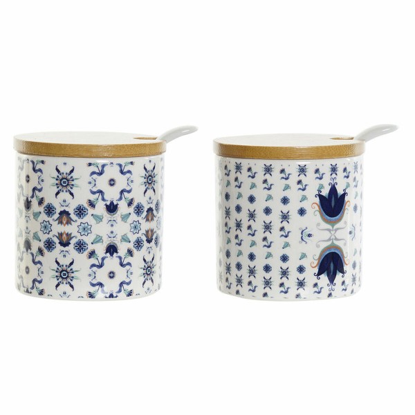 Δοχείο για Ζάχαρη DKD Home Decor Διακοσμητική κανάτα Dolomite (7.5 x 7.5 x 7.5 cm) (2 pcs)