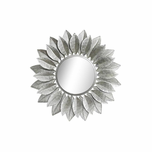Τοίχο καθρέφτη DKD Home Decor Καθρέφτης Μέταλλο Ασημί (92 x 8 x 92 cm)