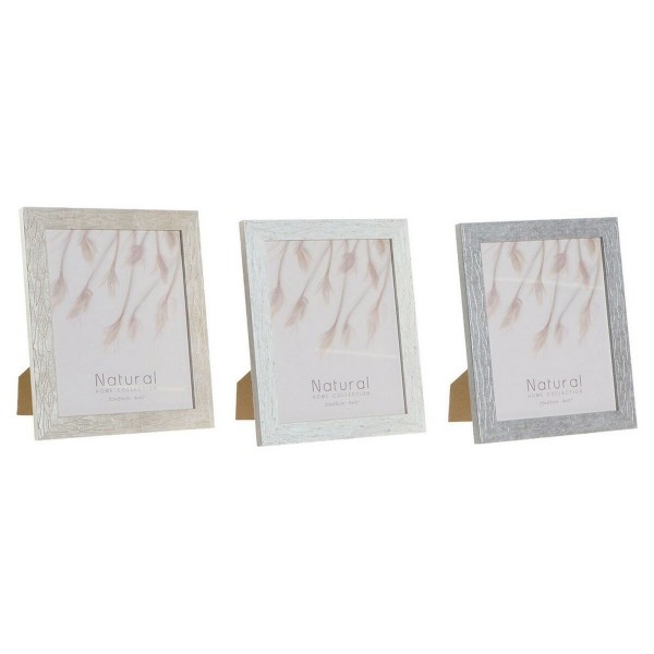 Κορνίζα DKD Home Decor S3024158 Urban Κρυστάλλινο Γκρι Μπεζ Λευκό PS (24,5 x 2 x 29,5 cm) (3 Μονάδες)