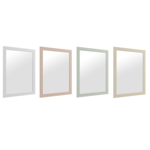 Τοίχο καθρέφτη DKD Home Decor Κρυστάλλινο Ροζ Πράσινο πολυστερίνη (60 x 2 x 86 cm) (4 pcs)