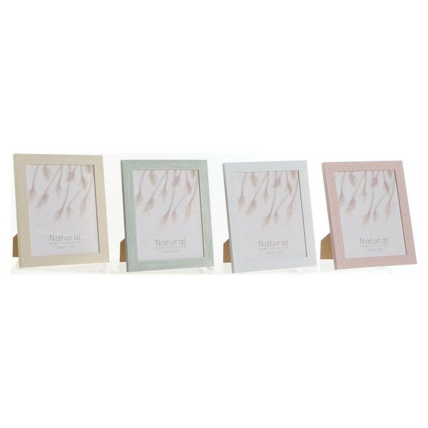 Κορνίζα DKD Home Decor Urban Κρυστάλλινο Μπεζ Ροζ Λευκό Πράσινο PS (24,5 x 2 x 29,7 cm) (4 Μονάδες)
