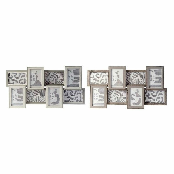 Κορνίζα DKD Home Decor S3024164 Κρυστάλλινο Γκρι Καφέ Αλουμίνιο Ξύλο MDF Urban (60 x 3 x 32 cm) (x2)