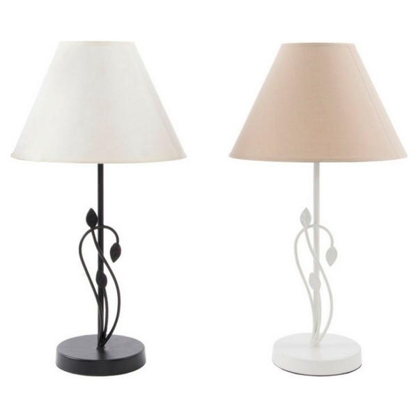 Επιτραπέζιο Φωτιστικό DKD Home Decor Μαύρο Μέταλλο Καφέ πολυεστέρας Λευκό 220 V 40 W (25 x 45 x 45 cm) (2 pcs)