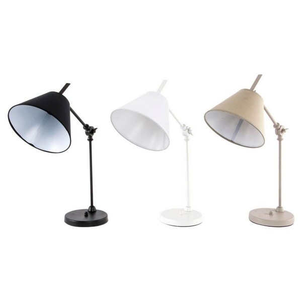 Επιτραπέζιο Φωτιστικό DKD Home Decor Μαύρο Μπεζ Μέταλλο Ύφασμα πολυεστέρας Λευκό 220 V 40 W (20 x 40 x 40 cm) (3 pcs)