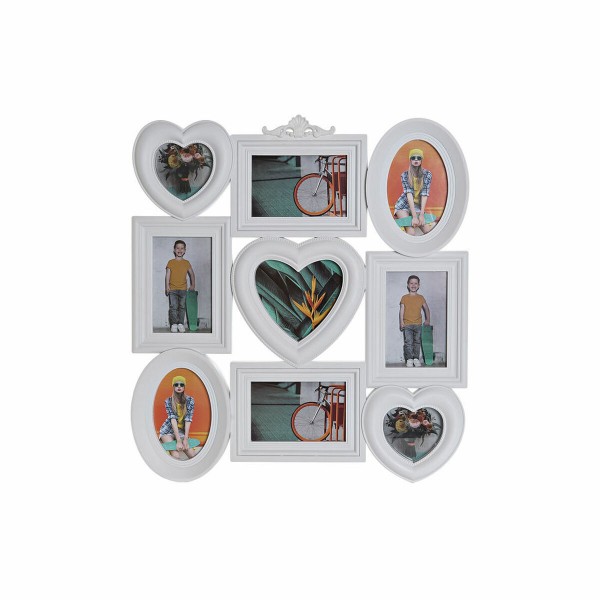 Κορνίζα DKD Home Decor Κρυστάλλινο Λευκό PP Urban (50 x 3 x 54 cm)