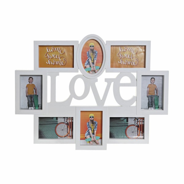 Κορνίζα DKD Home Decor Love Κρυστάλλινο Λευκό PP Urban (62 x 3 x 47 cm)