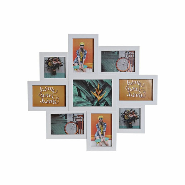 Κορνίζα DKD Home Decor S3024167 Κρυστάλλινο Λευκό PP Urban (55 x 3,5 x 50 cm)
