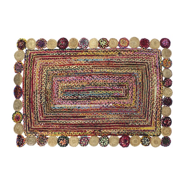 Χαλί DKD Home Decor βαμβάκι Πολύχρωμο Γιούτα (120 x 180 x 1 cm)