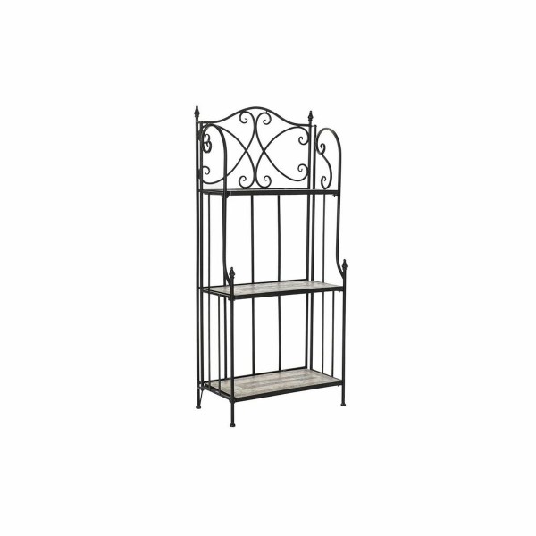 Ράφια DKD Home Decor Μωσαϊκό Κεραμικά Μαύρο Πολύχρωμο Σφυρηλατημένο 3 Ράφια (54 x 29 x 121 cm) (54 x 29 x 121 cm)