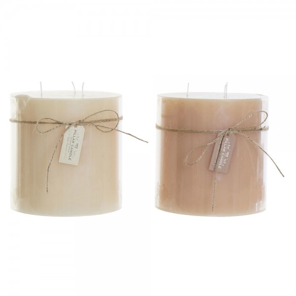 Κερί DKD Home Decor Κερί Βασικό (15 x 15 x 15 cm) (x2)