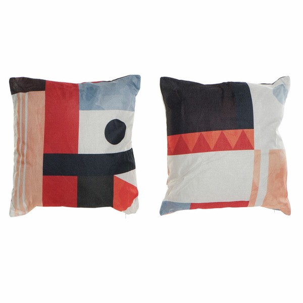 Μαξιλάρι DKD Home Decor πολυεστέρας Αλουμίνιο Πολύχρωμο Σύγχρονη (45 x 10 x 45 cm) (x2)