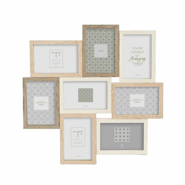 Κορνίζα DKD Home Decor Φυσικό Ξύλο Πολύχρωμο Boho (45 x 2 x 45 cm)