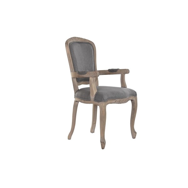 Καρέκλα DKD Home Decor Ξύλο πολυεστέρας Σκούρο γκρίζο (57 x 57 x 94 cm)