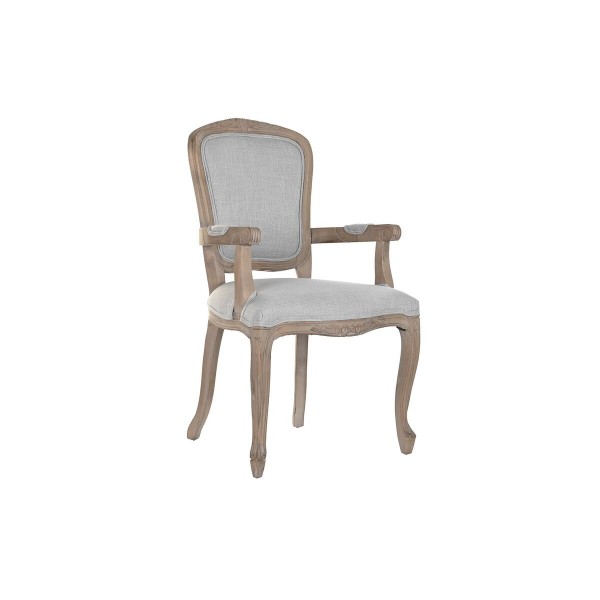Καρέκλα DKD Home Decor Ξύλο πολυεστέρας Ανοιχτό Γκρι (57 x 57 x 94 cm)