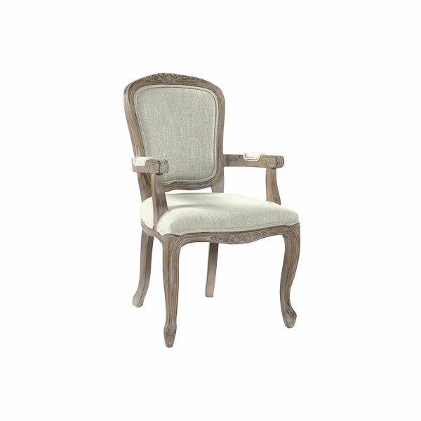 Καρέκλα DKD Home Decor Μπεζ Ξύλο πολυεστέρας (57 x 57 x 94 cm)