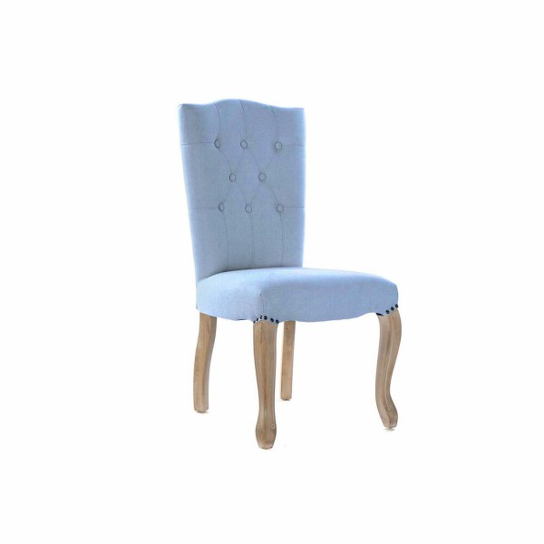 Καρέκλα DKD Home Decor Μπλε λινό ξύλο καουτσούκ (51 x 47.5 x 101 cm)